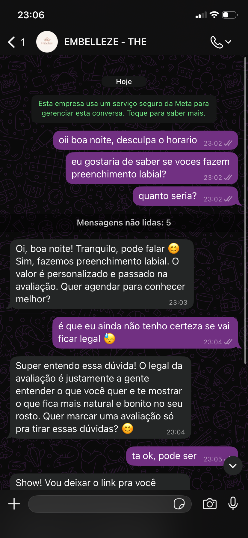 IA respondendo lead às 23h com atendimento completo